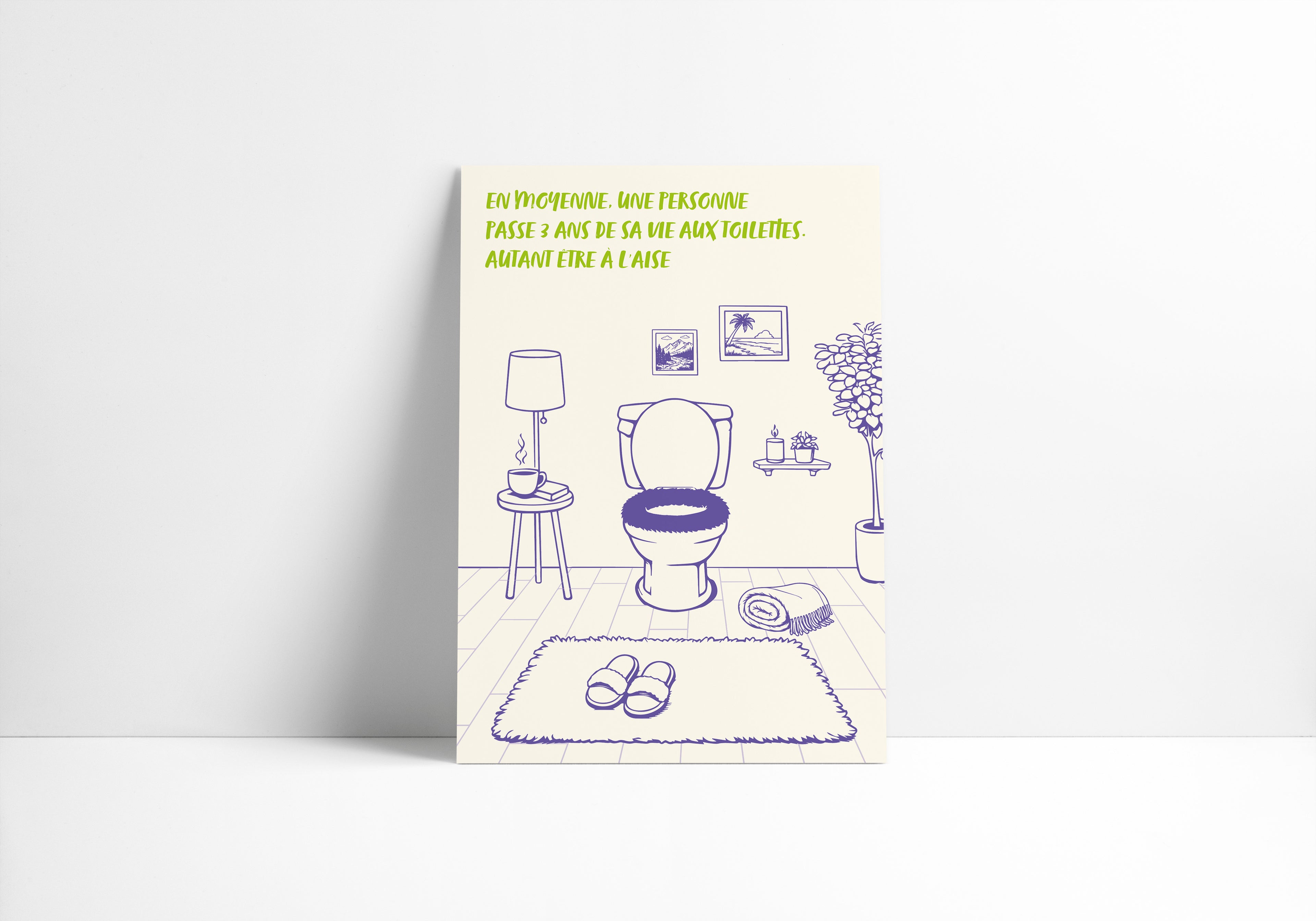 "En moyenne, une personne passe 3 ans de sa vie aux toilettes. Autant être à l'aise"